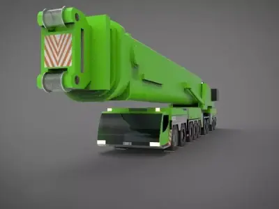 heavy mobile crane Low-poly 3D model