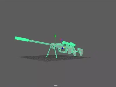 M247 Sniper Rifle 3D Model  High Detail Military Weapon 3D model