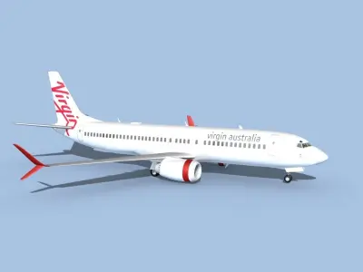Boeing 737-800 Max Virgin Australia 3D model
