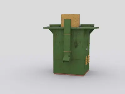 Woodworking machine 2 Low-poly 3D model
