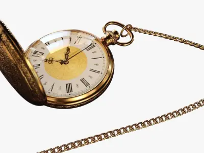 Vintage Pocket Watch Free 3D model