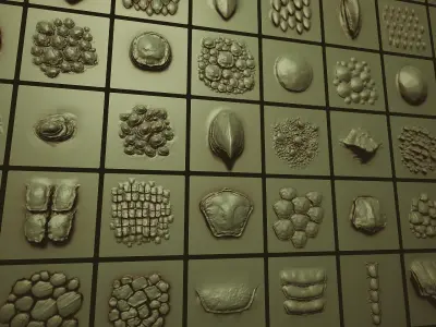 Scales VDM pack for Zbrush 3D model
