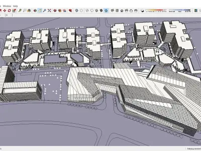 Sketchup Commercial Office Complex 229 3D model