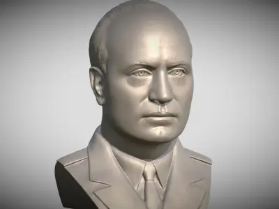 Benito Mussolini bust 3D printing ready stl obj formats 3D print model