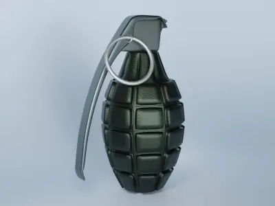 Realistic grenade model Low-poly 3D model