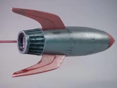 Low Poly Rocket Simple Free low-poly 3D model