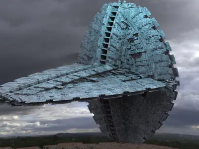Crystal Alien Monolith 3  3D model