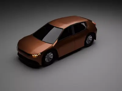 Small SUV Low Poly Game Ready Low-poly 3D model