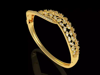 Art Deco Bracelet 11 3D print model