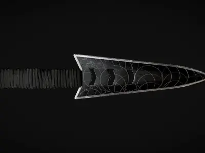 Stealth Throwing Knife 3D model