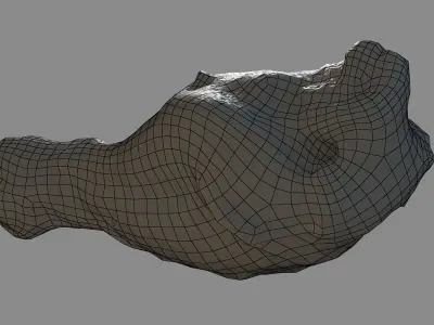 Chicken Leg Low-poly 3D model