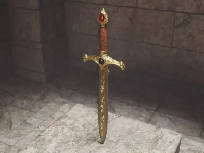 Realistic Game Ready Sword Set 01 Low-poly 3D model