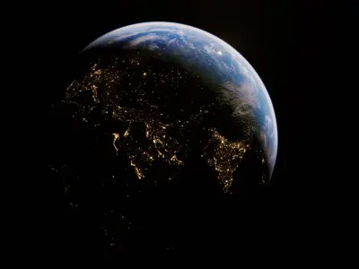 Earth for realtime render Eevee 3D model