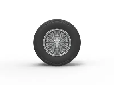 Rear custom Slab wheel of semi truck Scale 1 to 25 3D print model