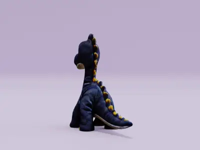 Dinosaur Plush Toy Free low-poly 3D model