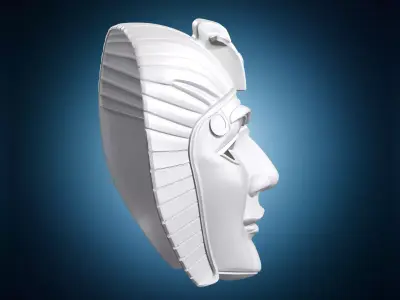 Ancient Egyptian Pharaoh Death Mask Sculpture 3D print model