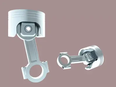 Piston Low-poly 3D model purchase