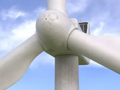 Wind Turbine PBR 3D model