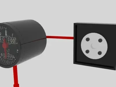  Pitot Tube System Low-poly 3D model