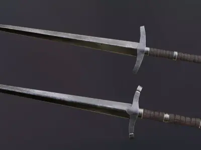 Two low-poly swords 3D models Low-poly 3D model purchase
