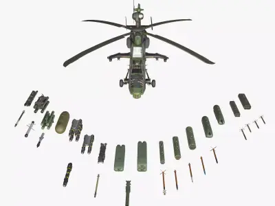  EC-665 Tiger HAC Germany Basic Animation Low-poly 3D model