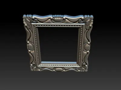 Classical carved frame 3D print model