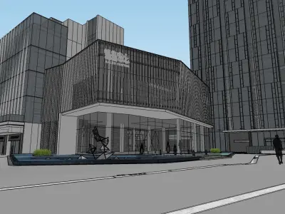 Commercial office building 3d model 3D model purchase