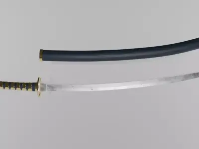 Katana Samurai Ninja sword Low-poly 3D model