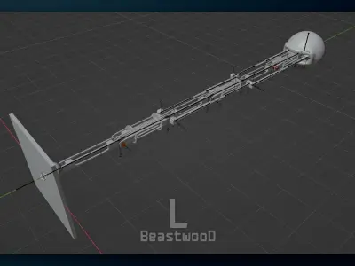 Mechanical Robot Arm Arena Builder Rigged 3D model