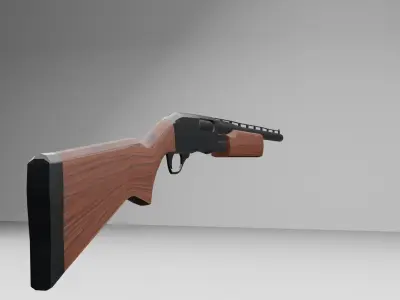 shotgu-escopeta Low-poly 3D model
