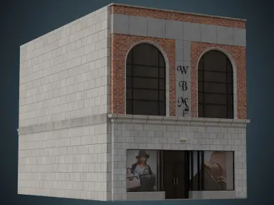 Building 22 Low-poly 3D model