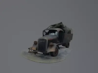  truck wreck 3D model