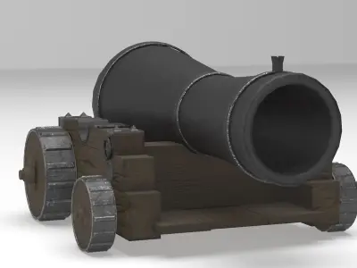 Cartoon Cannon 3D model