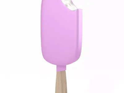 Ice Cream on a Stick Bitten  3D model