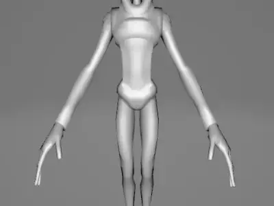 STAR WARS Kaminoan - Low Poly Game - Battlefield - FBX MODEL Low-poly 3D model