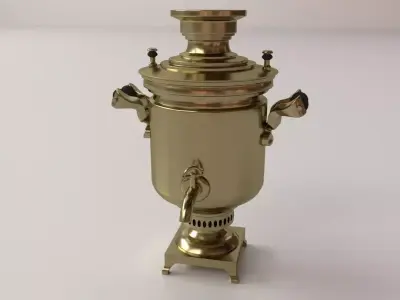 Samovar russian coffee pot 3D model