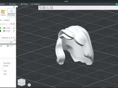 Custom3Dprint Minifigure Accessory - Minifigure Hair S2 - 003 3D print model