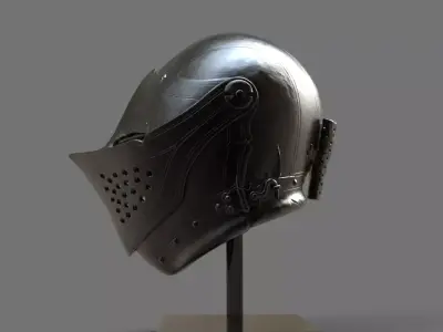 Jousting Helmet II functional 3D print model