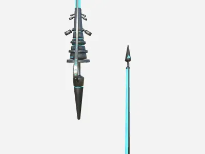 SciFi War Lance A10 Metal - Sci Fi Weapon Design Low-poly 3D model