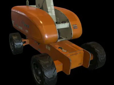 Rigged and animated Boom Lift  Low-poly 3D model