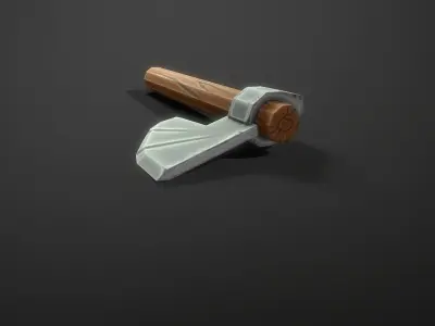 Stylized Axe Low-poly 3D model shop