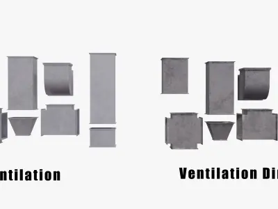 Ventilation Low-poly 3D model
