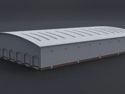 Warehouse 7 Low-poly 3D model
