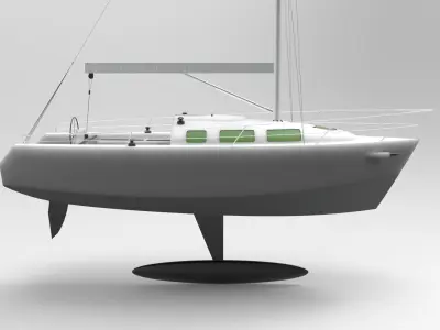 Beneteau Sailing Boat 3D model