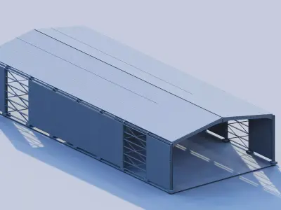 Warehouse-Warehouse Building 3D model buy