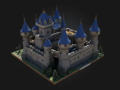 Enchanted Fortress  A Majestic Stronghold of Magic 3D model