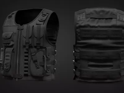 Tactical Vest for men 3D model