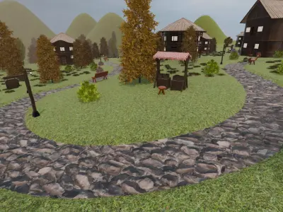 Tranquil Village Retreat 3D model