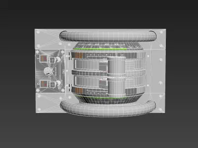 Throttle Quadrant Low-poly 3D model