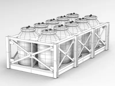 Acid Tanks - Ceramic 3D model